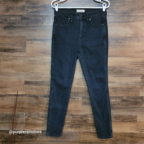 Madewell Jeans 28 Skinny 10" High Rise Eclipse Wash AC134 Tummy Control Stretch - Picture 1 of 13